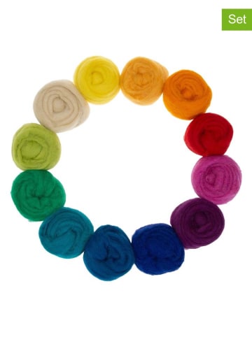 SUNNYSUE Wełna (12 szt.) do filcowania - 3+