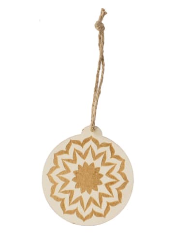 SUNNYSUE Holzanhänger "Weihnachtskugel Blume"