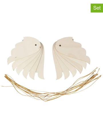 SUNNYSUE 12-delige set: houten hangers "Grote Engelenvleugels" - vanaf 3 jaar