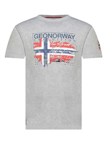 Geographical Norway Koszulka "Jrusty" w kolorze szarym