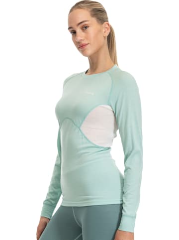 Bergans Wollen onderhemd turquoise/wit