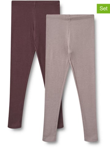 Wheat Legginsy (2 szt.) "Maddy" w kolorze fioletowym