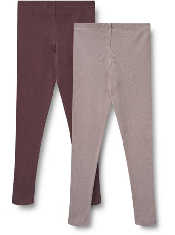 Wheat Legginsy (2 szt.) "Maddy" w kolorze fioletowym