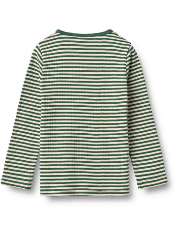 Wheat Longsleeve "Stig" in Grün/ Beige