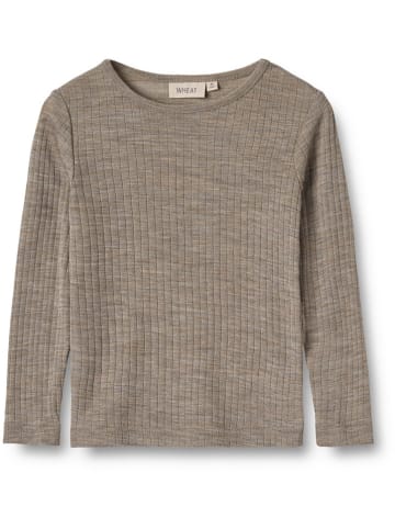 Wheat Longsleeve "Alfie" lichtbruin/grijs