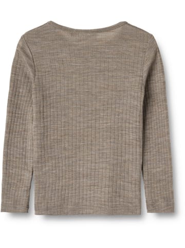 Wheat Longsleeve "Alfie" lichtbruin/grijs