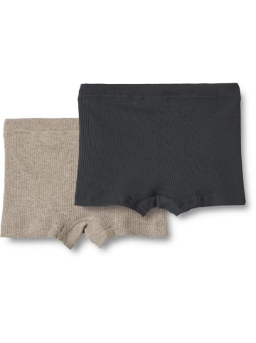 Wheat 2er-Set: Boxershorts in Dunkelblau/ Taupe