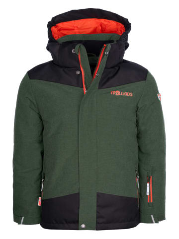 Trollkids Ski-/ Snowboardjacke "Norefjell" in Khaki