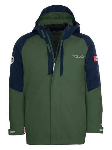 Trollkids 3in1-Funktionsjacke "Skanden" in Grün
