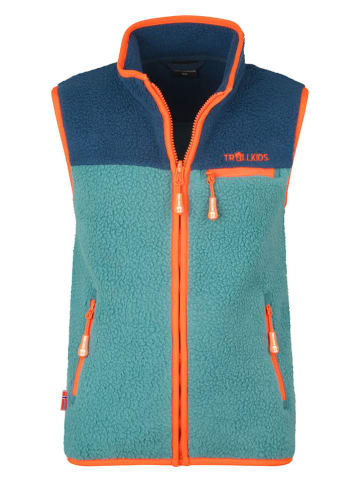 Trollkids Fleece bodywarmer "Hemsedal" turquoise
