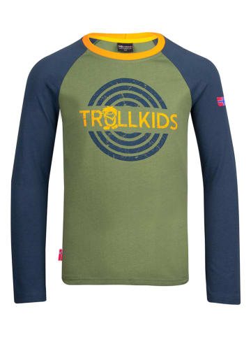 Trollkids Longsleeve "Preikestolen" kaki