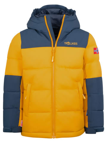 Trollkids Winterjacke "Narvik" in Gelb/ Dunkelblau