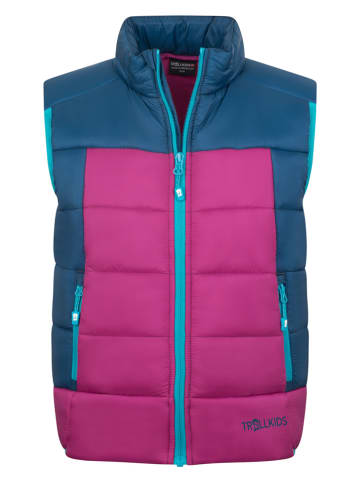 Trollkids Functionele bodywarmer "Hardanger" roze/blauw