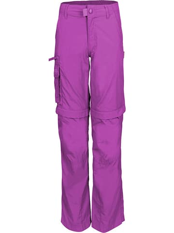 Trollkids Spodnie trekkingowe Zipp-Off "Oppland" - Slim fit - w kolorze fioletowym