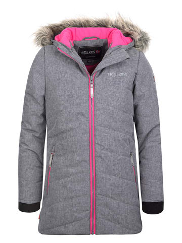 Trollkids Ski-/ Snowboardjacke "Lifjell" in Grau/ Pink