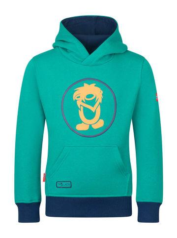 Trollkids Hoodie "Troll" in Grün/ Dunkelblau