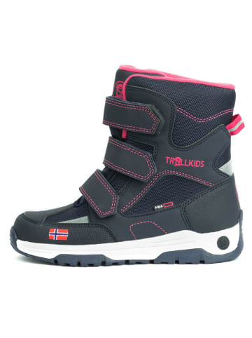 Trollkids Winterboots "Lofoten" donkerblauw/lichtroze