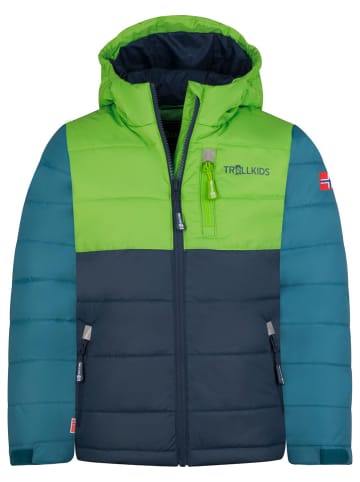 Trollkids Ski-/ Snowboardjacke "Hemsedal" in Dunkelblau/ Grün