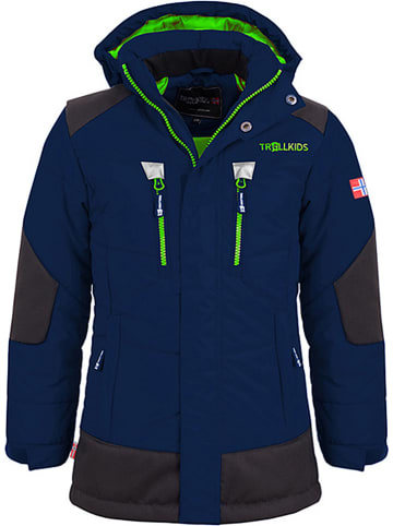 Trollkids Winterjacke "Narvik" in Dunkelblau/ Grün