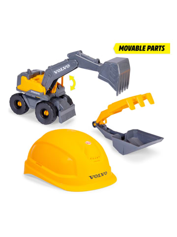 Dickie 4-częściowy zestaw budowlany "Volvo Tough Excavator" w kolorze żółtym - 3+