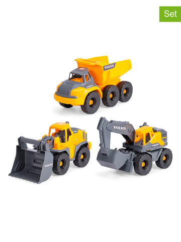 Dickie 3er-Set: Baustellfahrzeuge ''Volvo Tough Work Force'' in Gelb - ab 3 Jahren