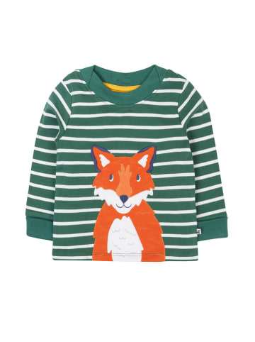 Frugi Longsleeve "Easy On" in Grün/ Weiß