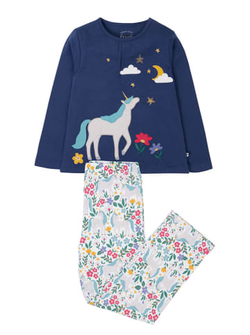 Frugi Pyjama "Alana" donkerblauw/meerkleurig