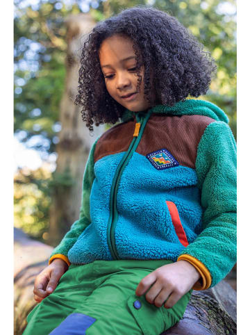 Frugi Kurtka polarowa "Bracken" w kolorze zielono-niebieskim