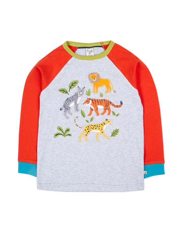 Frugi Longsleeve "Jake" in Grau/ Orange