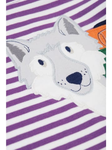 Frugi Longsleeve "Otis" in Lila/ Weiß