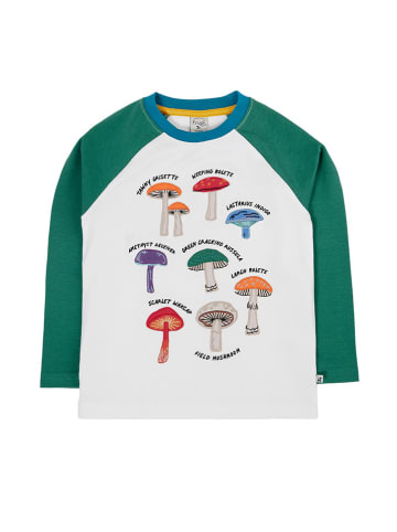 Frugi Longsleeve "Ace" in Weiß/ Grün