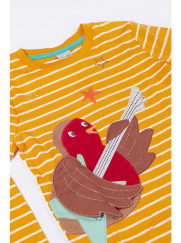 Frugi Longsleeve "Summit" in Gelb/ Weiß