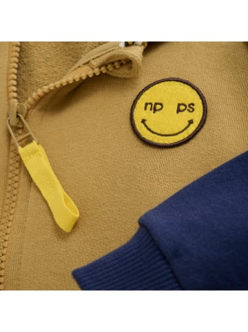 Noppies Sweatvest lichtbruin/beige/donkerblauw