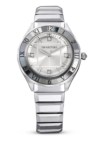 Swarovski Quarzuhr in Silber/ Anthrazit/ Weiß