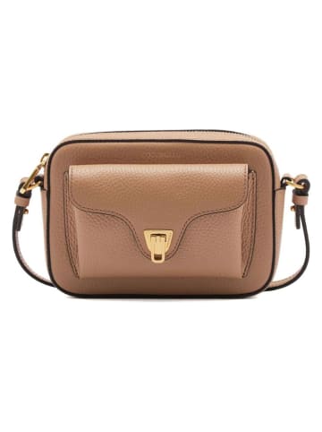 COCCINELLE Leder-Umhängetasche in Beige - (B)18 x (H)12 x (T)6 cm