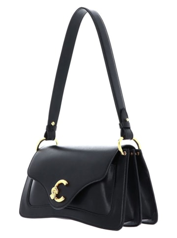 COCCINELLE Leder-Schultertasche in Schwarz - (B)27,5 x (H)16 x (T)9 cm