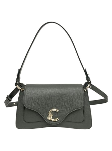 COCCINELLE Skórzana torebka w kolorze ciemnozielonym - 28 x 14 x 11 cm