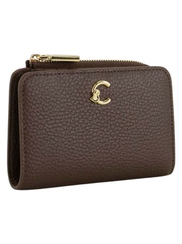 COCCINELLE Leren portemonnee bruin - (B)13 x (H)9 cm