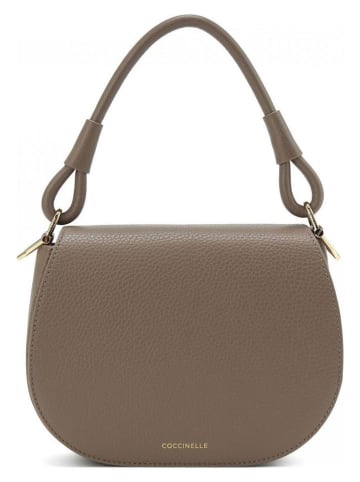 COCCINELLE Leren schoudertas taupe - (B)21 x (H)16 x (D)6 cm