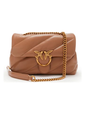 Pinko Leren schoudertas lichtbruin - (B)27 x (H)19 x (D)11 cm