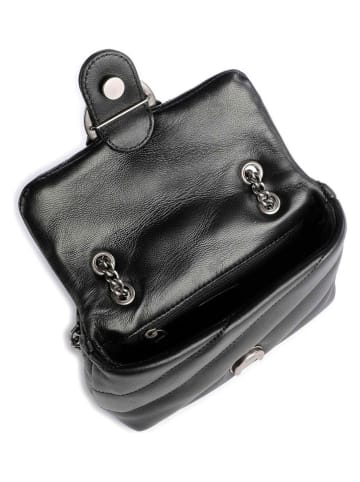 Pinko Leder-Umhängetasche in Schwarz - (B)18 x (H)13 x (T)7 cm