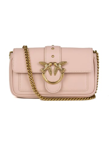 Pinko Skórzana torebka w kolorze beżowym - 20 x 12 x 4 cm