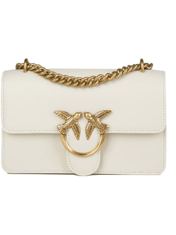 Pinko Skórzana torebka w kolorze kremowym - 21 x 12 x 6 cm