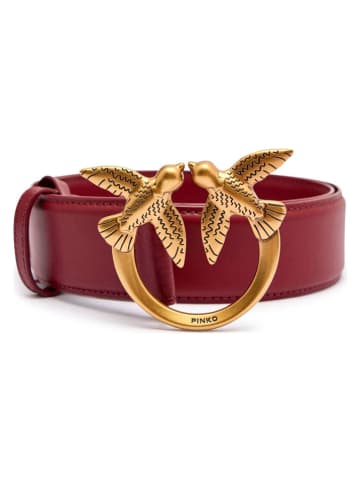 Pinko Leren riem rood