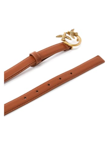 Pinko Leren riem lichtbruin
