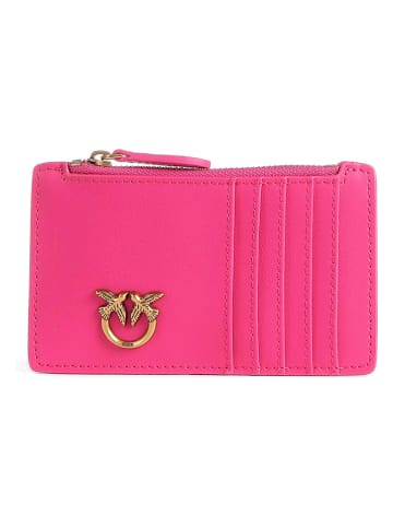 Pinko Leren portemonnee roze - (B)13 x (H)8 x (D)1 cm