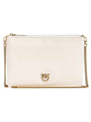 Pinko Leren schoudertas crème - (B)25 cm x (H)17 cm x (D)1 cm