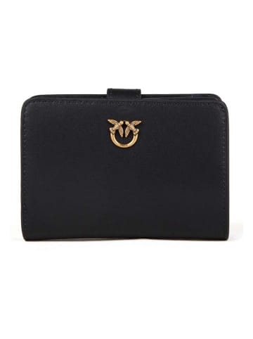 Pinko Leren portemonnee zwart - (B)14 x (H)8 x (D)2 cm