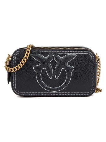 Pinko Leder-Umhängetasche in Schwarz - (B)18 x (H)10 x (T)6 cm