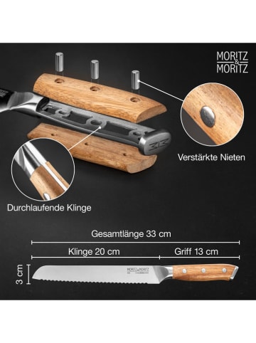 Moritz & Moritz Brotmesser in Hellbraun - (L)33 cm
